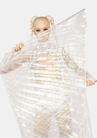 Holographic Gilded Glider Wing Cape