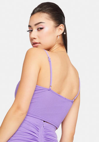 Violet In The Spotlight Bustier Crop Top