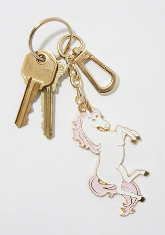Unicorn Enamel Keychain