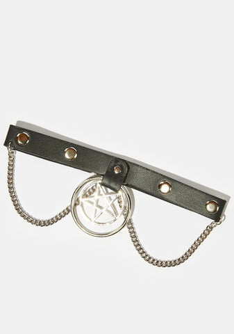 Empty Threat Vegan Leather Choker Necklace