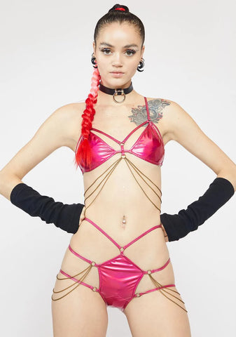 Sweet Digital Ecstasy Harness Panties