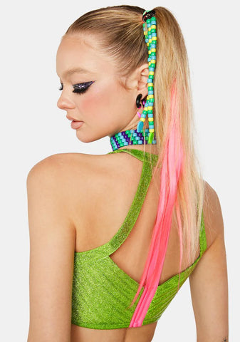 Toxic Rude Awakening Glitter Halter Top