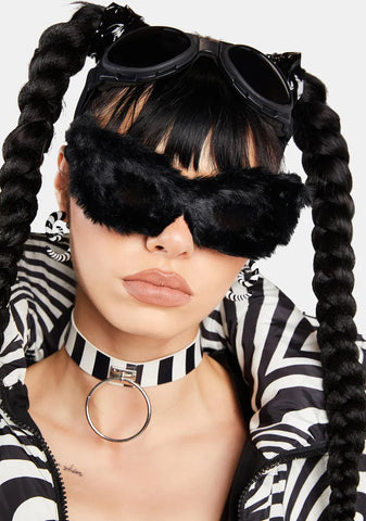 Dark Windswept Fantasy Fuzzy Sunglasses