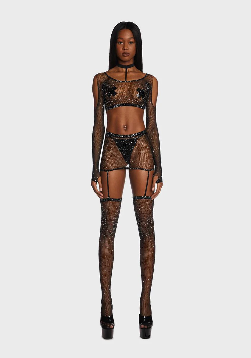 Can't Be Me Fishnet Bodystocking Set