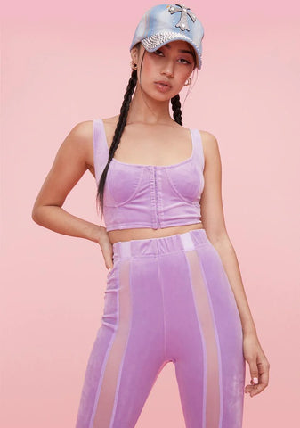 Take My Picture Velour Pants Set