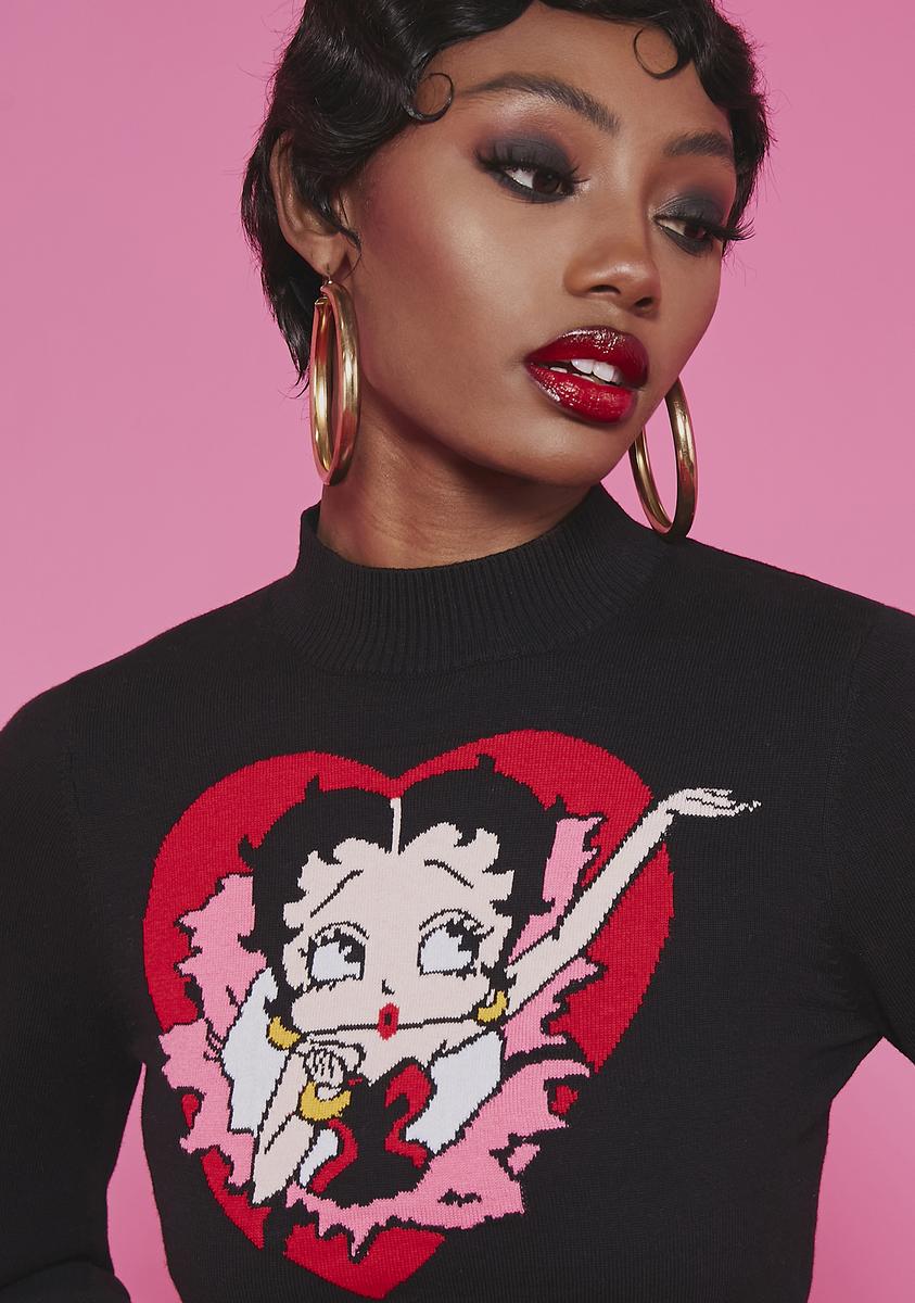 Blow A Kiss Cropped Sweater