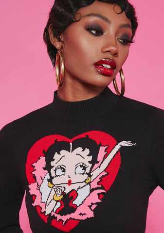 Blow A Kiss Cropped Sweater