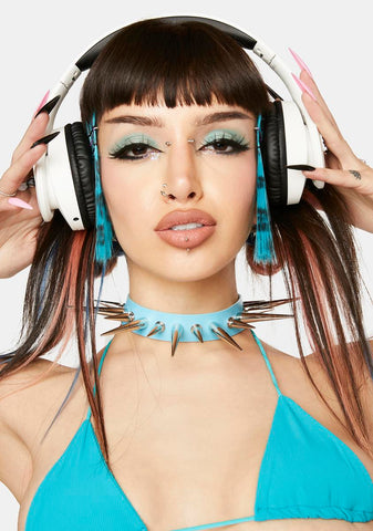 Blue Mega Spikey Baby Collar