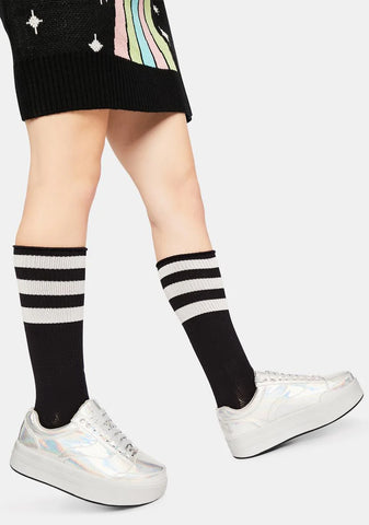 Reindeer Games Holographic Platform Sneakers