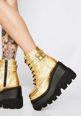 Liquid Gold Technopagan Boots