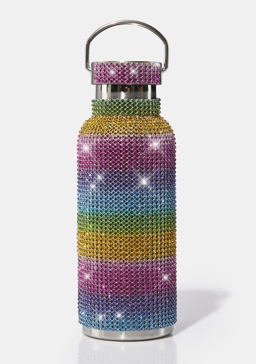 Live Glamour Rhinestone Water Bottle
