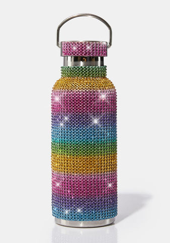 Live Glamour Rhinestone Water Bottle