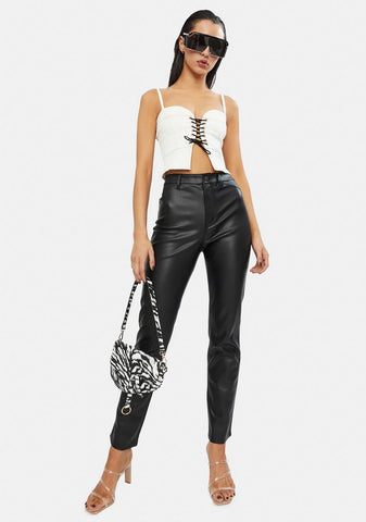 It Goes Down Lace Up Corset Top