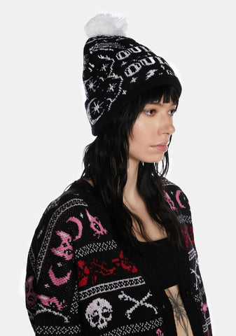 Ouija Pom Pom Beanie