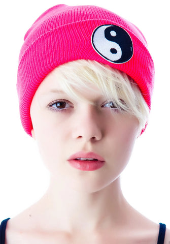Yin Yang Beanie - Black