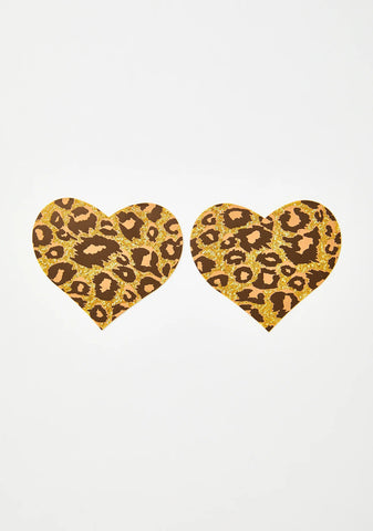 Cheetah Heart Pasties