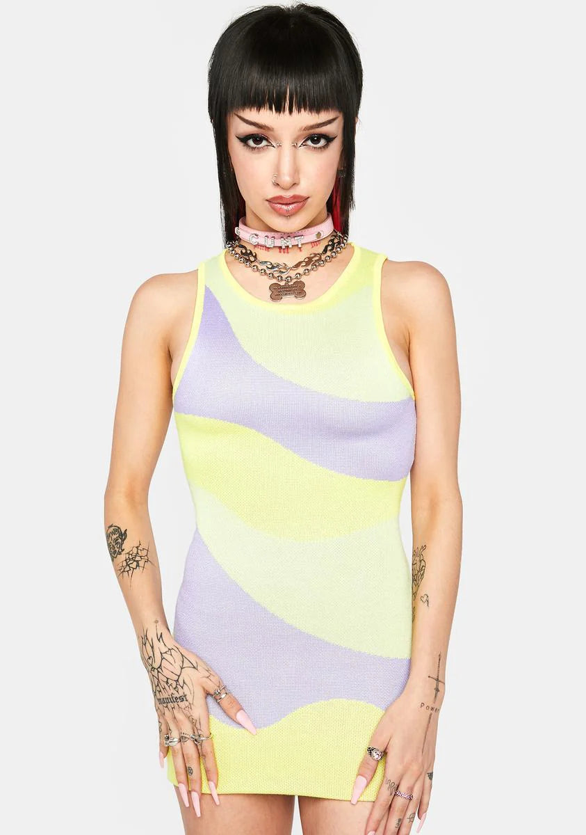 Wavy Mini Dress