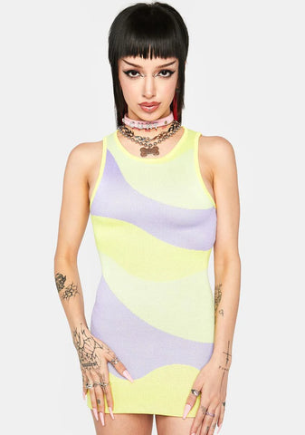 Wavy Mini Dress