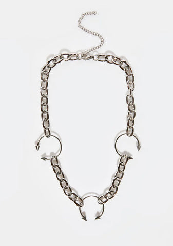 Distortion Devil Horns Chain Choker
