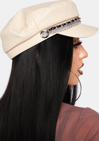 Ivory Rock The Scene Chain Biker Hat