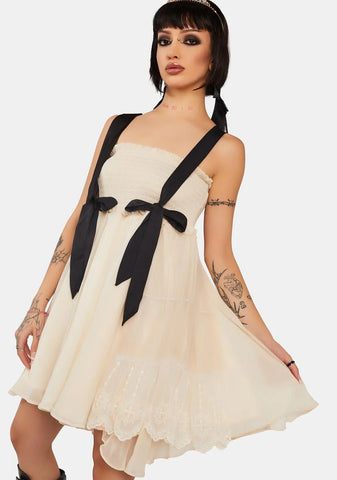 Off White Gothic Multi Bow Dress