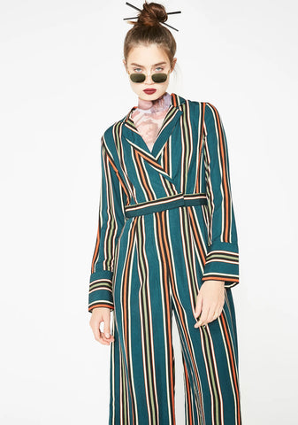 Born Ready Stripe Jumpsuit