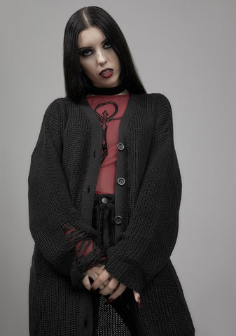 Holy Terror Distressed Cardigan