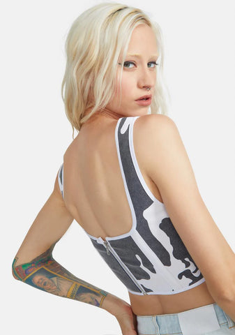 Cow Karter Corset Top