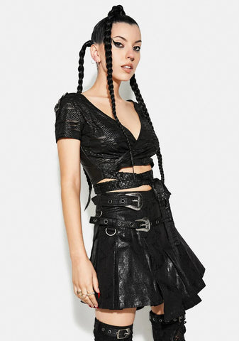 Night Punk Bandage Short Sleeve Tee Shirt