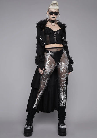 Chrome Ill Fated Love Mesh Leggings
