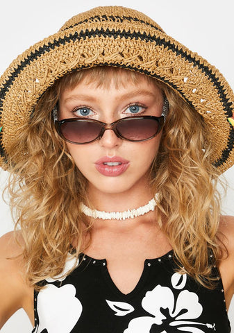 Twins Smoke Oval Sunglasses