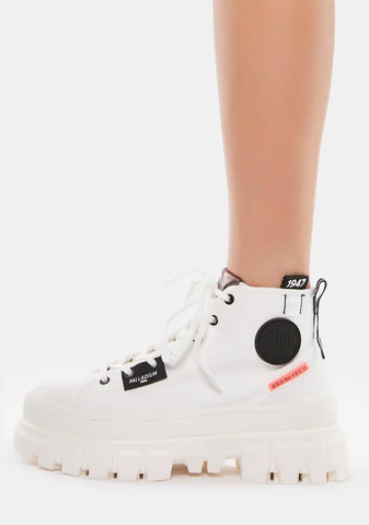 White Revolt Hi Tx Platform Sneakers