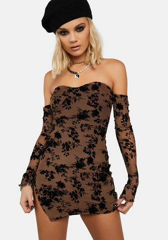 Chocolate Midnight Memories Mini Dress