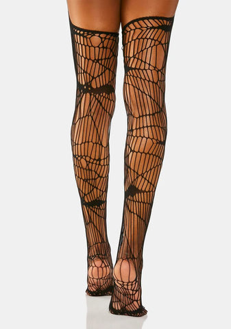 Straight Edge Nights Distressed Tights