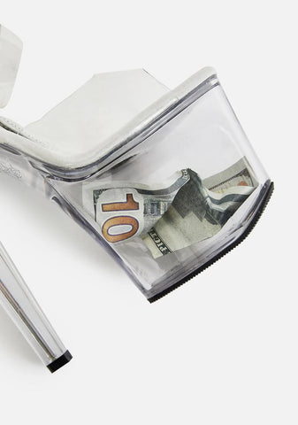 Treasure Fillable Clear Heels