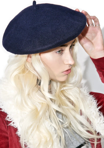 Navy Mademoiselle Beret