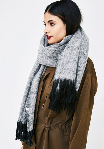 Smoke Out Fringed Scarf