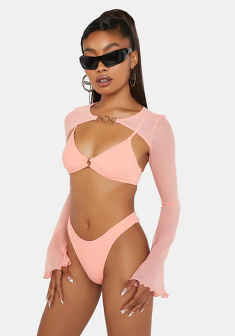 Peachy Charmer 3-Piece Bikini Set