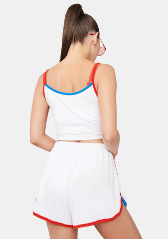 White Combo Girls Club Lounge Shorts