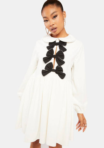 Pisces Velvet Smock Mini Dress