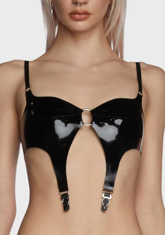 Latex Garter Bra