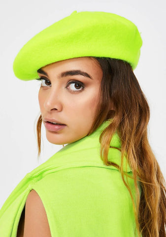 Lemon Fetch My Things Neon Beret