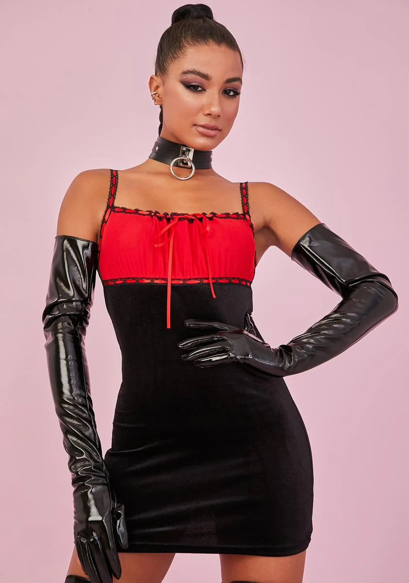 Crimson PS I Love You Velvet Dress