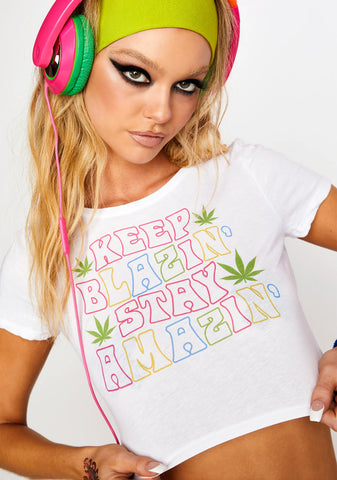 Keep Blazin Crop Tee
