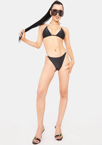 Rhinestone Micro Triangle Bikini Top