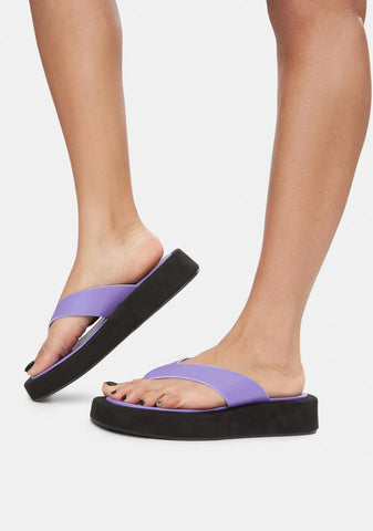 Lilac Enjoy The Ride Platform Sandals