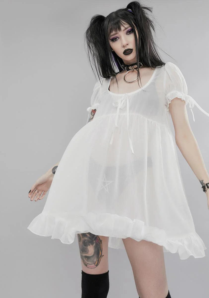 Wayward Romance Chiffon Babydoll Dress