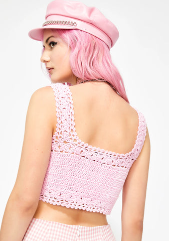 Cordially Delightful Crochet Top