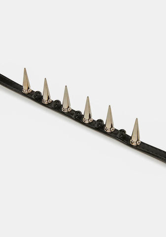 Wicked Macabre Thoughts Spiked Choker