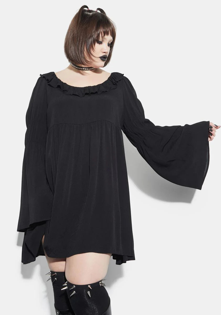 The Bottomless Pit Flare Sleeve Mini Dress